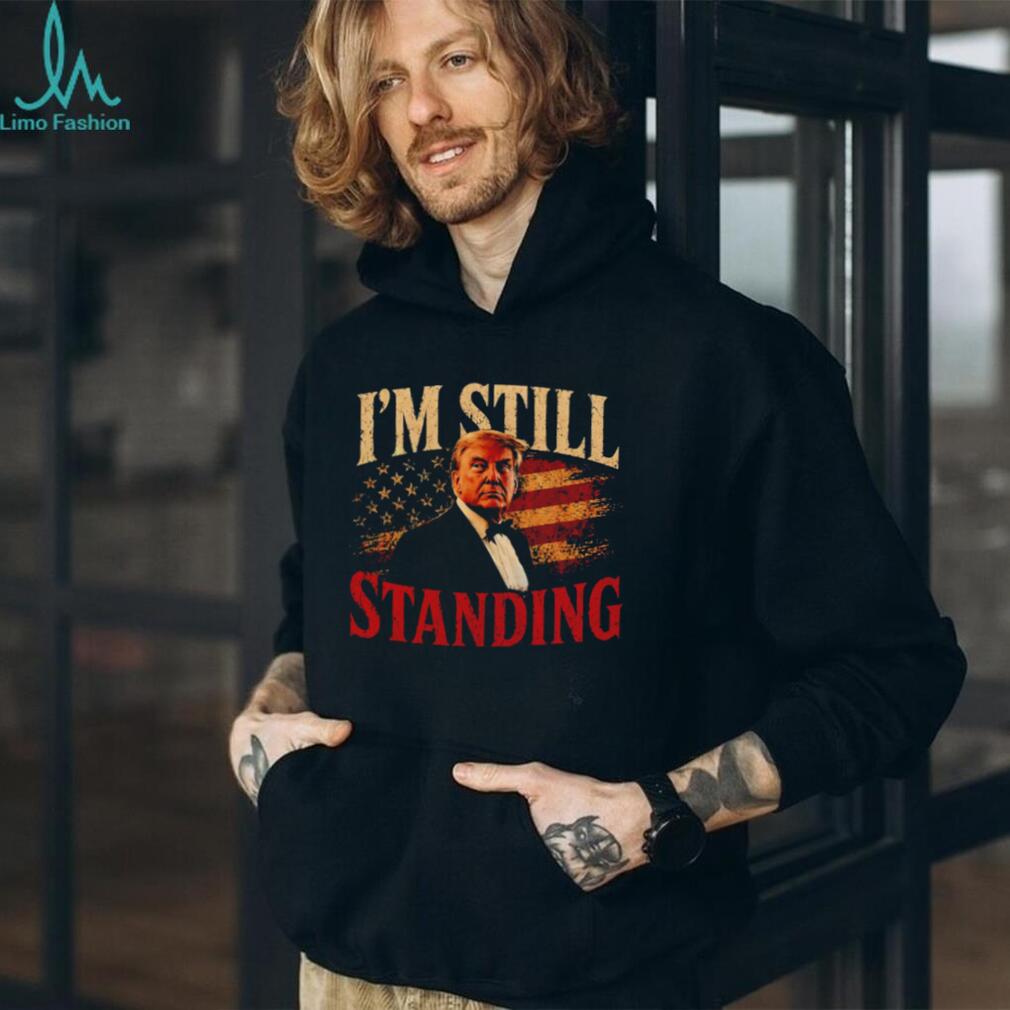 Donald Trump I’m Still Standing American Flag Distressed Vintage Style Patriotic Fans Men T Shirt