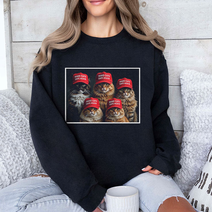Donald Trump Make Cats Safe Again Red Hat 2024 Debate Shirt