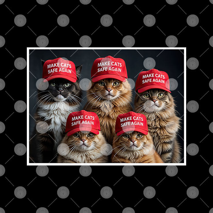 Donald Trump Make Cats Safe Again Red Hat 2024 Debate Shirt