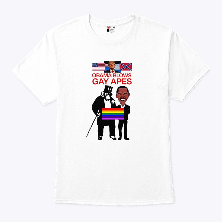 Donald Trump Obama Blows Gay Apes T Shirt