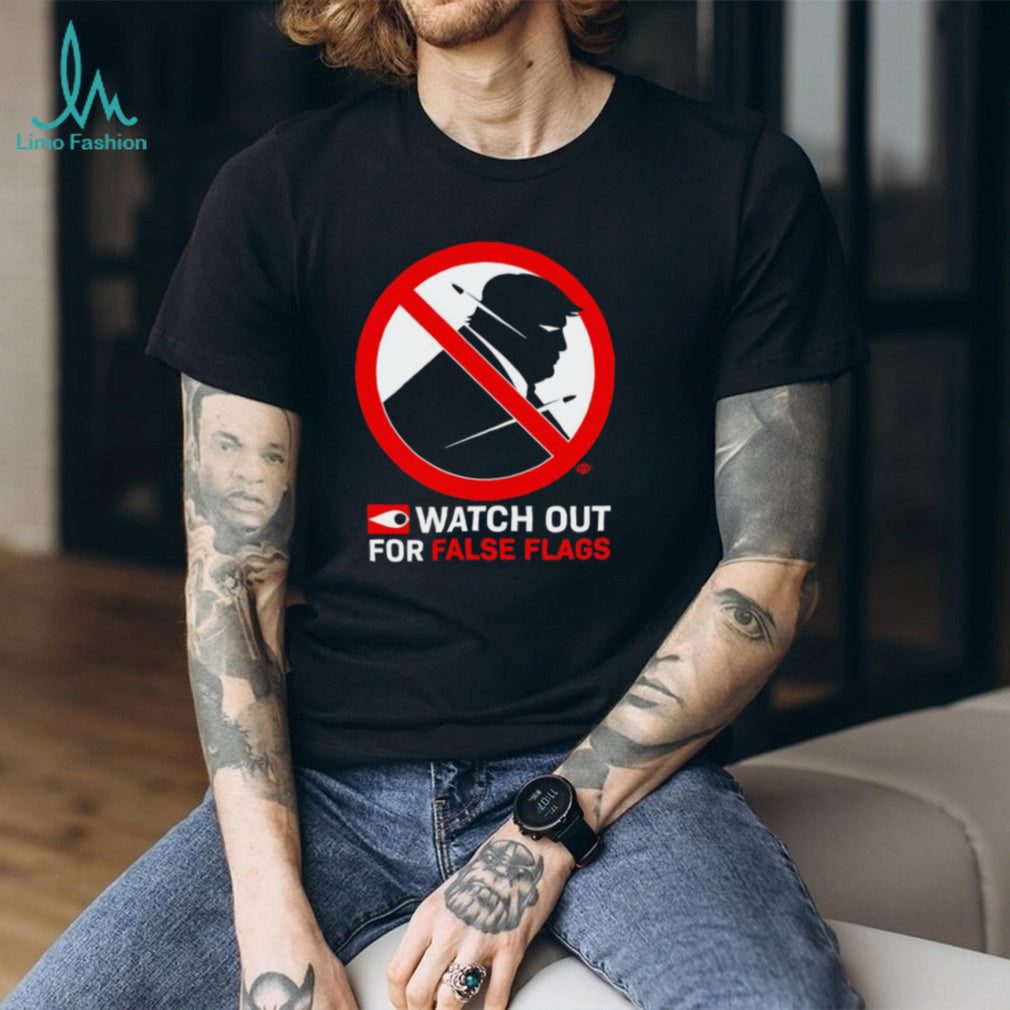 Donald Trump Watch Out For False Flags Political Silhouette Pro Trump Patriot Men T Shirt