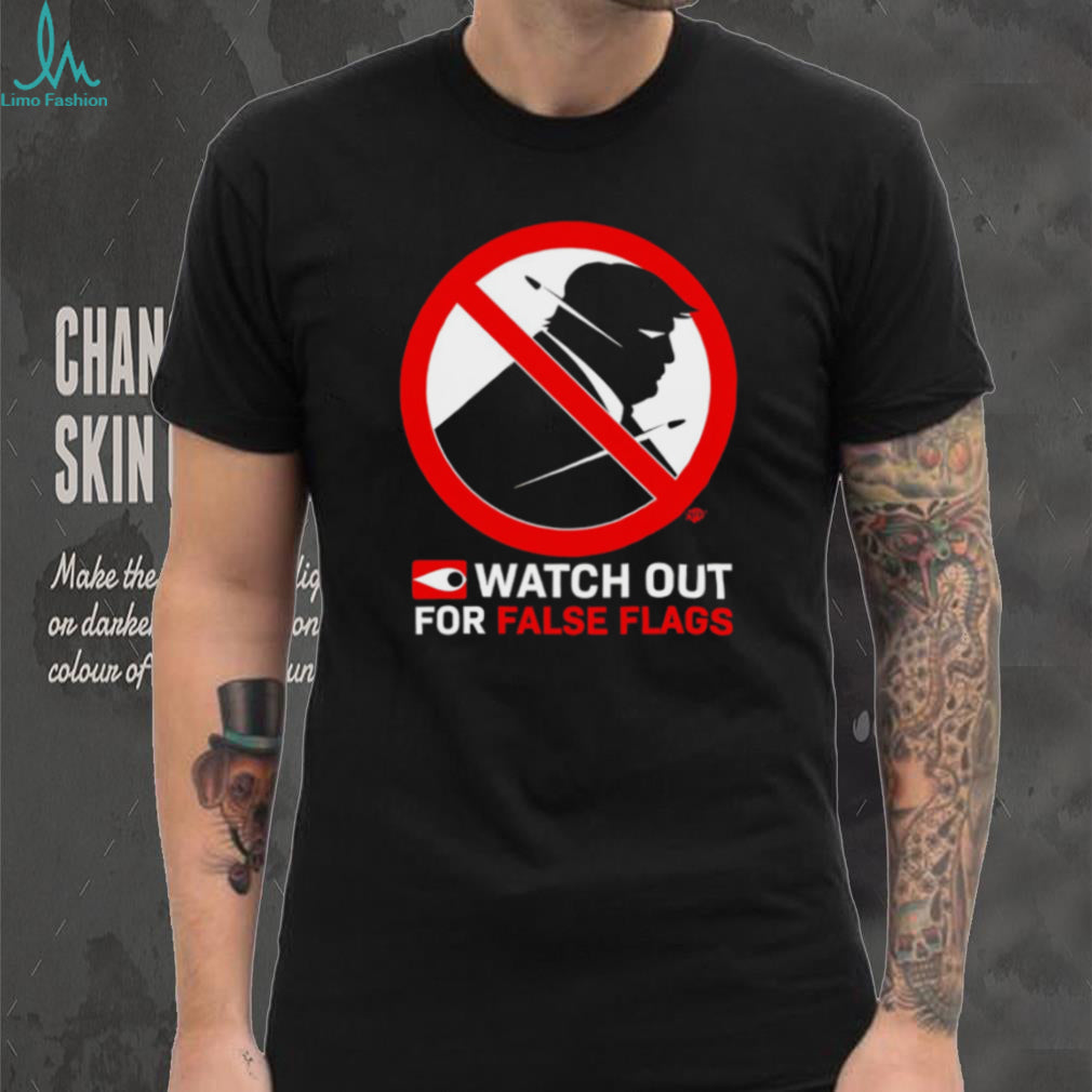 Donald Trump Watch Out For False Flags Political Silhouette Pro Trump Patriot Men T Shirt
