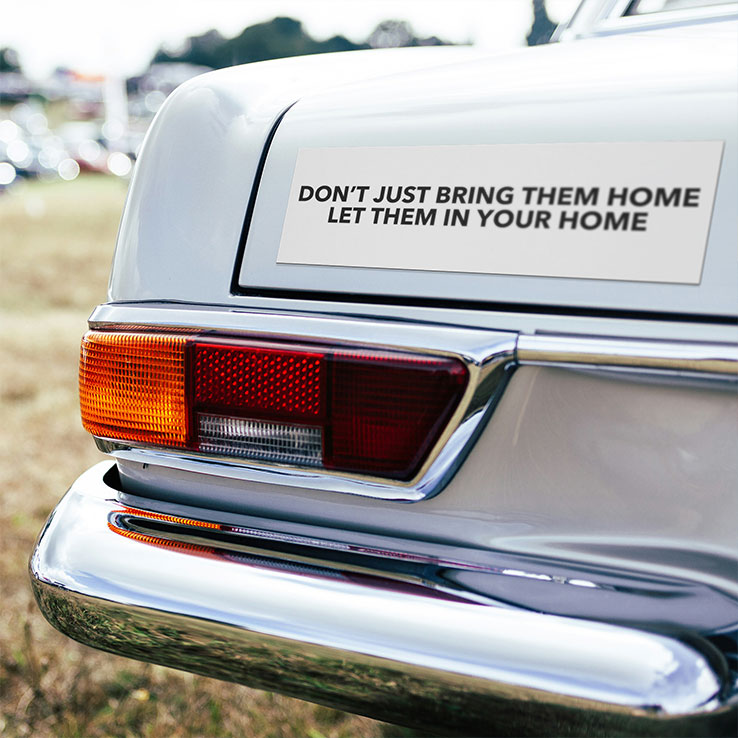 Don’t Just Bring Them Home Let Them In Your Home Car Magnet