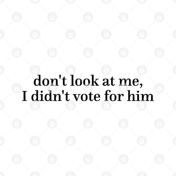 Don’t Look At Me I Didn’t Vote For Him Anti Trump Shirt