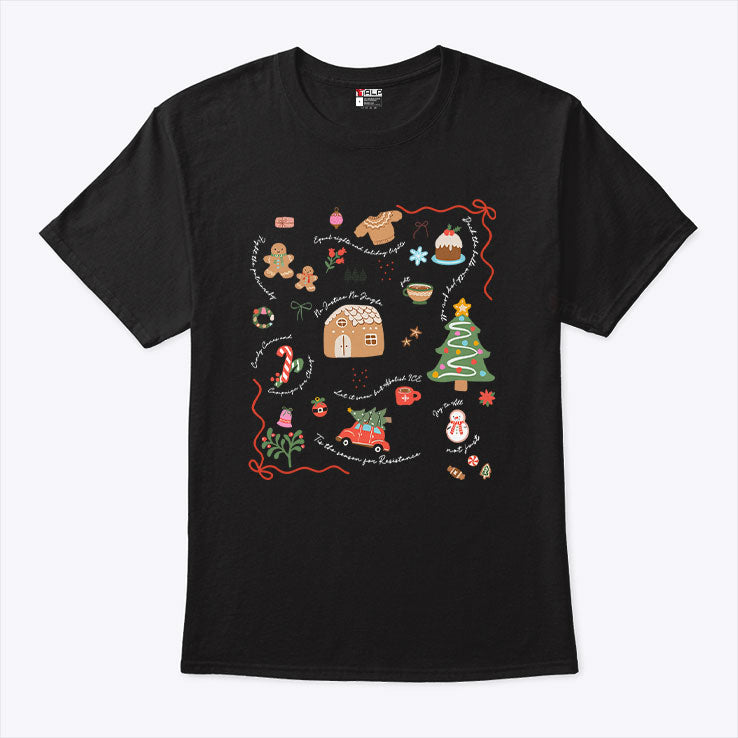 Doodle Liberal Values Holiday Subtle Anti Trump Christmas Shirt