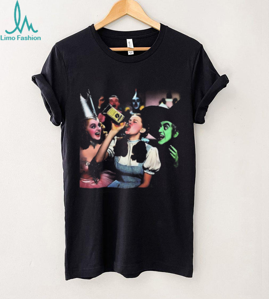 Dorothy Wizard of Oz Partying Whiskey Shot Funny T Shirt