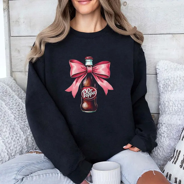 Dr Pepper Pink Bow Coquette T Shirt