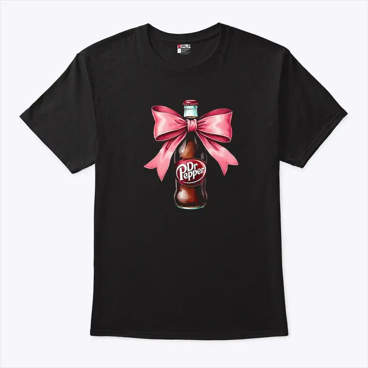 Dr Pepper Pink Bow Coquette T Shirt