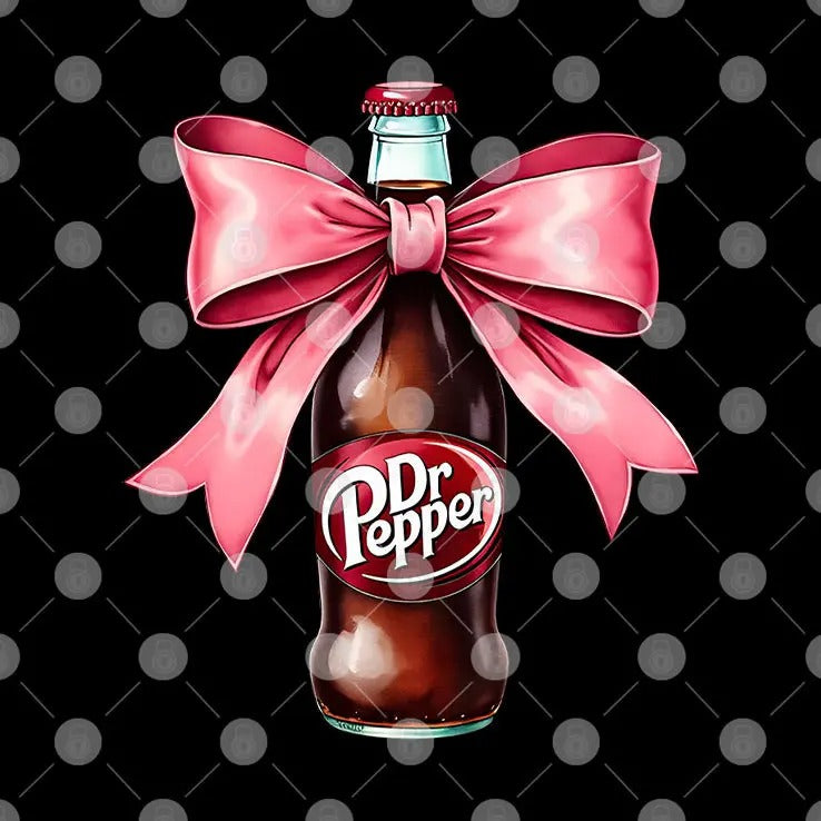 Dr Pepper Pink Bow Coquette T Shirt