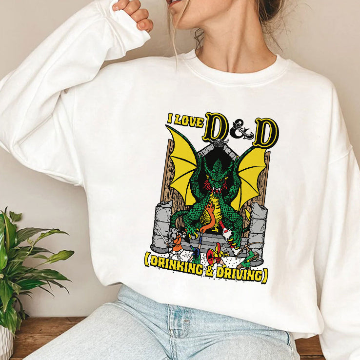Dragon I Love D & D Drinking And Driving T Shirt