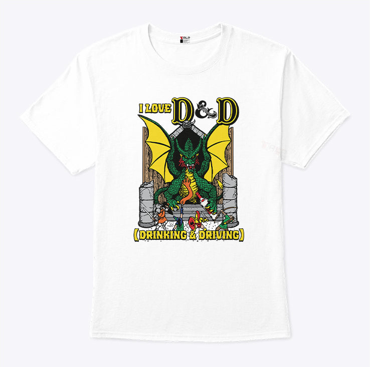 Dragon I Love D & D Drinking And Driving T Shirt