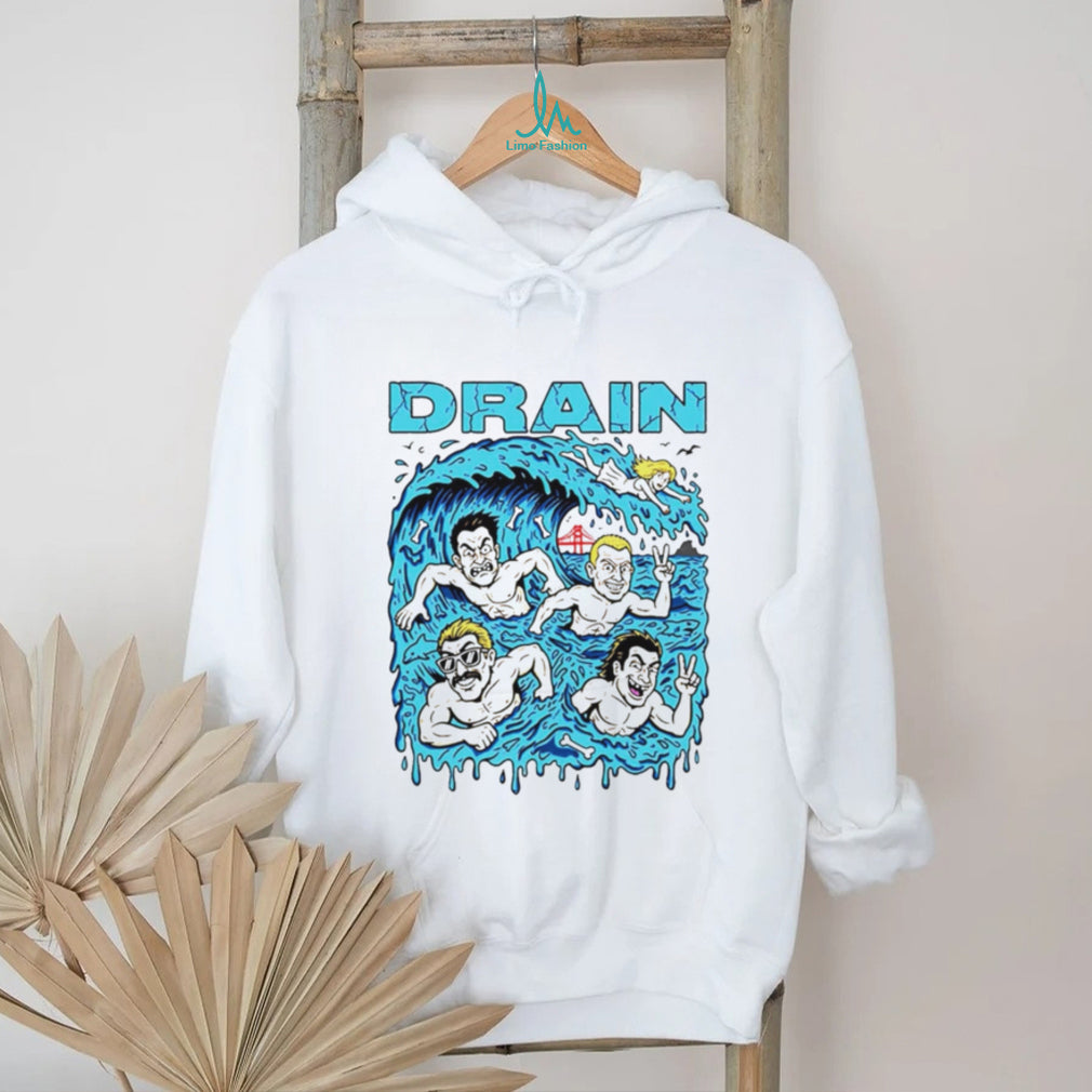 Drain Band Ocean Wave Golden Gate Surfer Graphic T Shirt