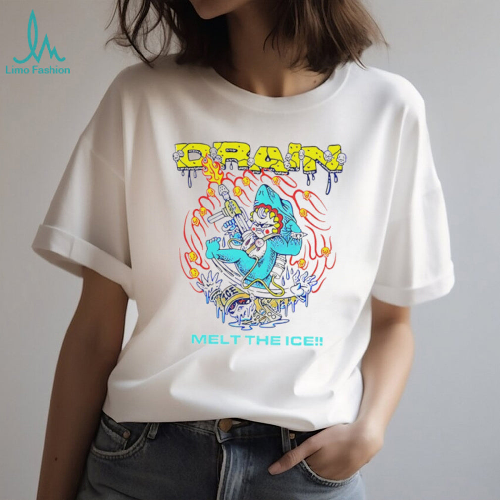 Drain Melt The Ice Shark Creature Surreal Art Graphic T shirt