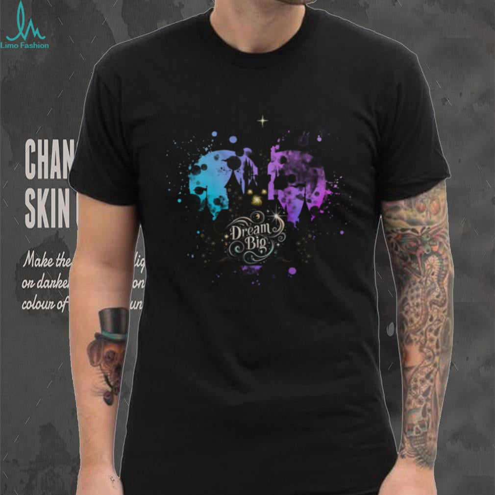 Dream Big Magical Watercolor Fairy Tale Castle Black T Shirt