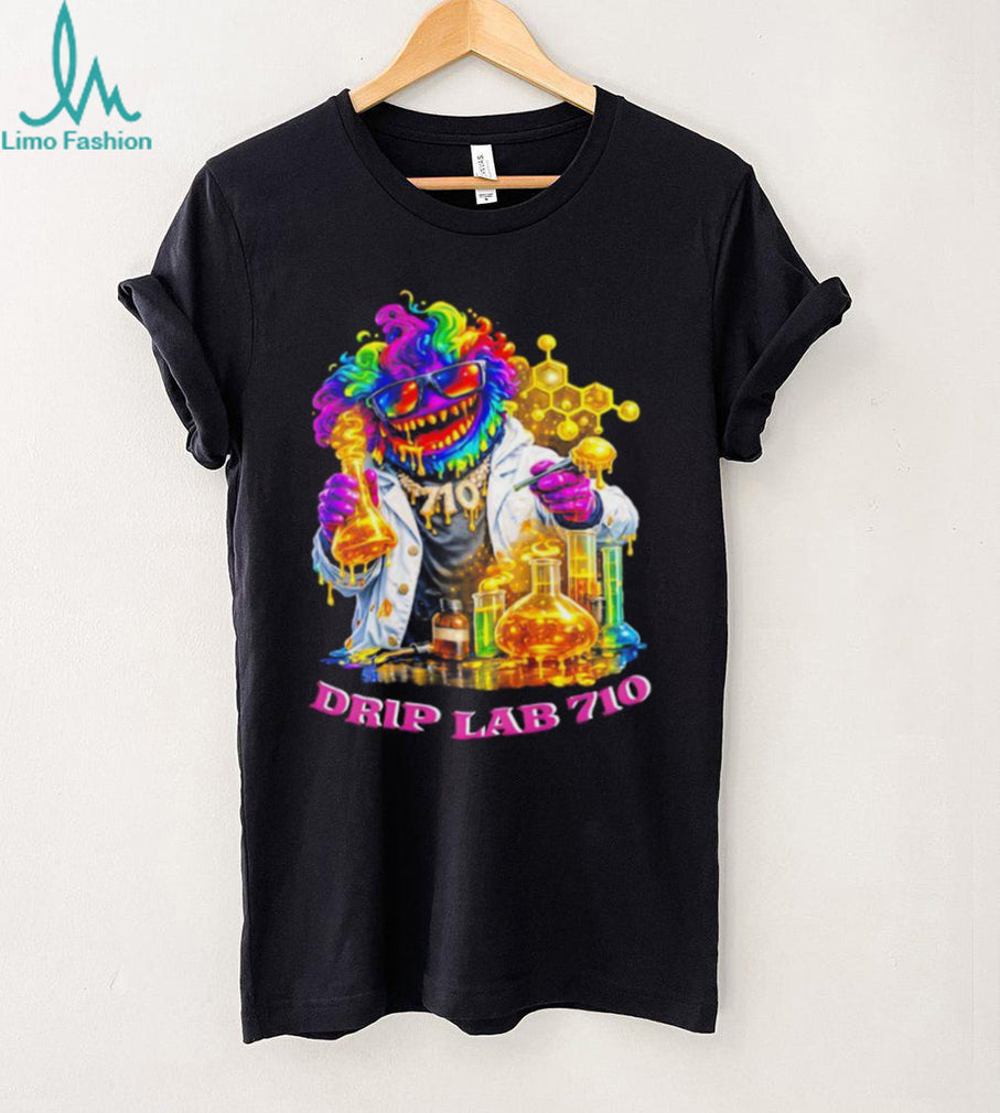 Drip Lab 710 Rainbow Mad Scientist Colorful Graphic T shirt