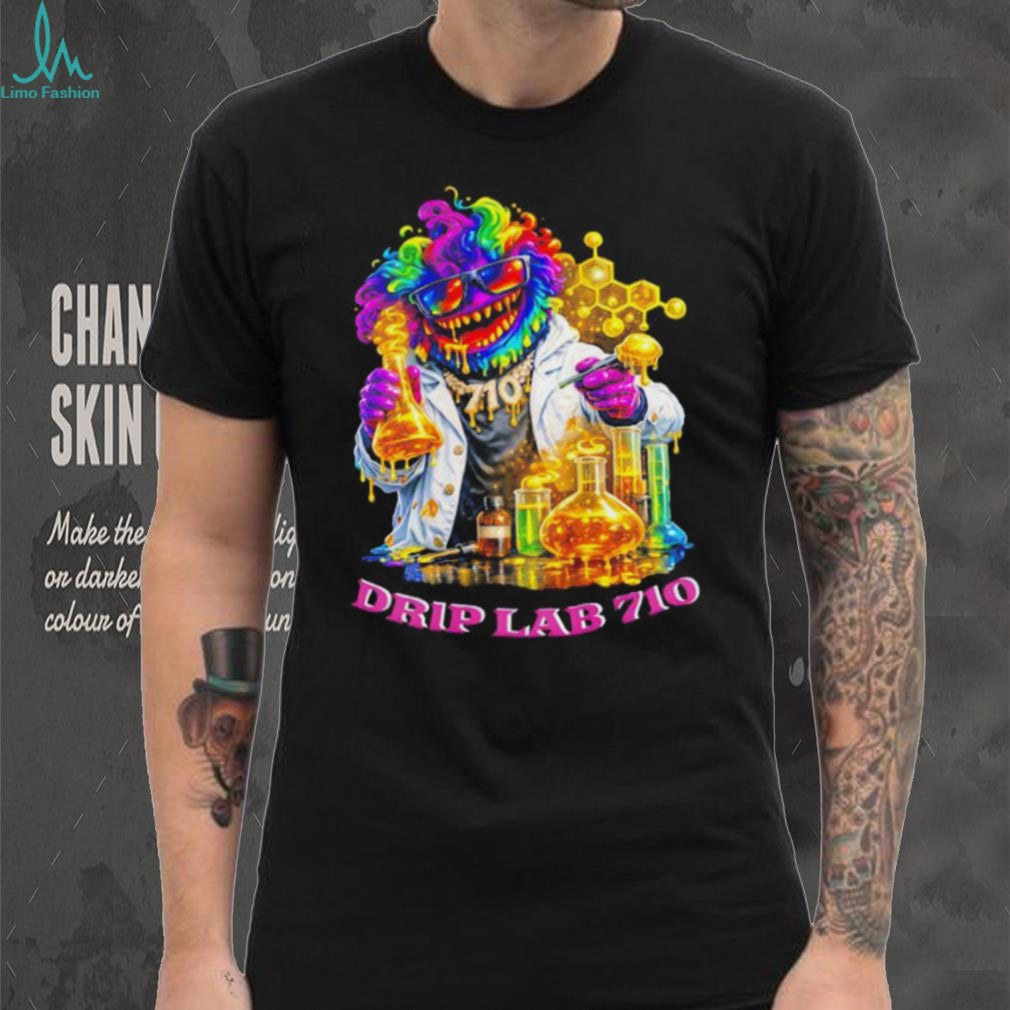 Drip Lab 710 Rainbow Mad Scientist Colorful Graphic T shirt