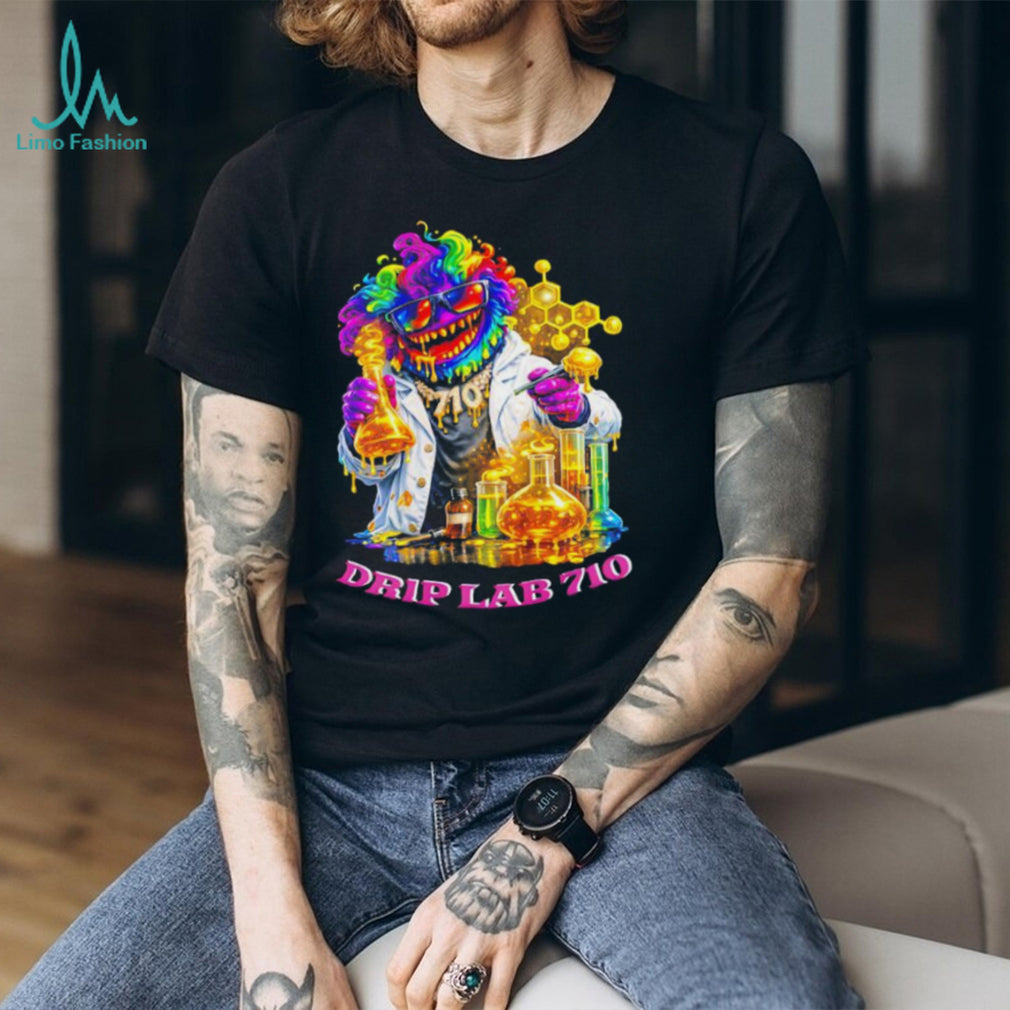Drip Lab 710 Rainbow Mad Scientist Colorful Graphic T shirt