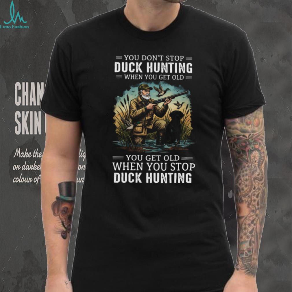 Duck Hunting Labrador Retriever Old Man Hobby Shirt