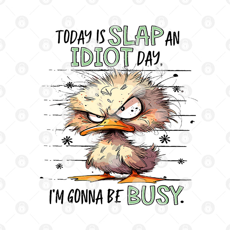 Duck Today Is Slap An Idiot Day I’m Gonna Be Busy T Shirt