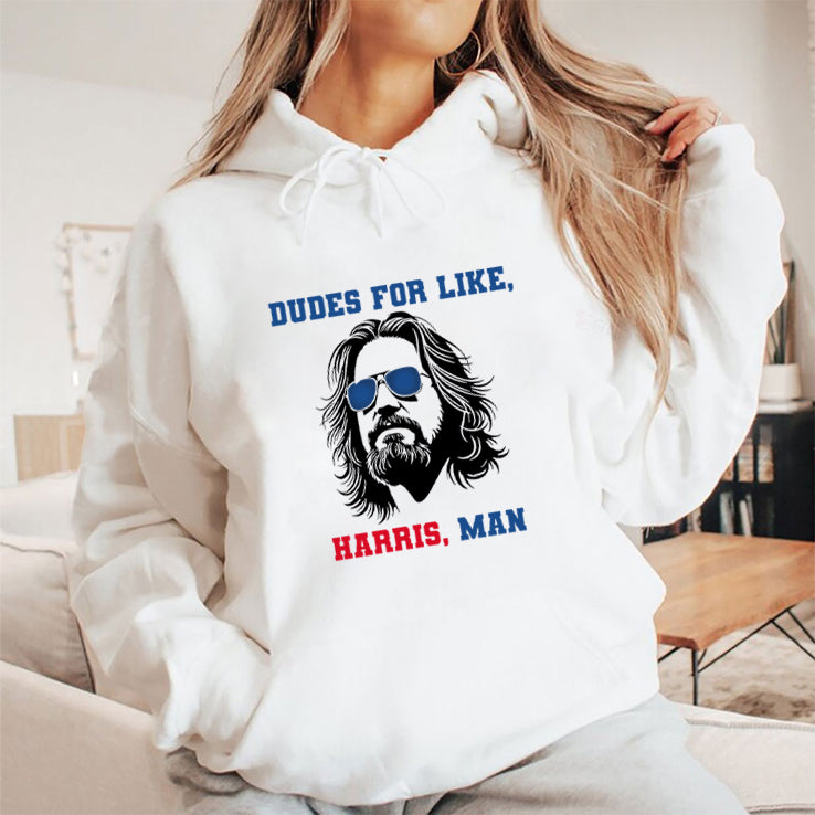 Dudes For Like Harris Man T Shirt White Dudes For Harris