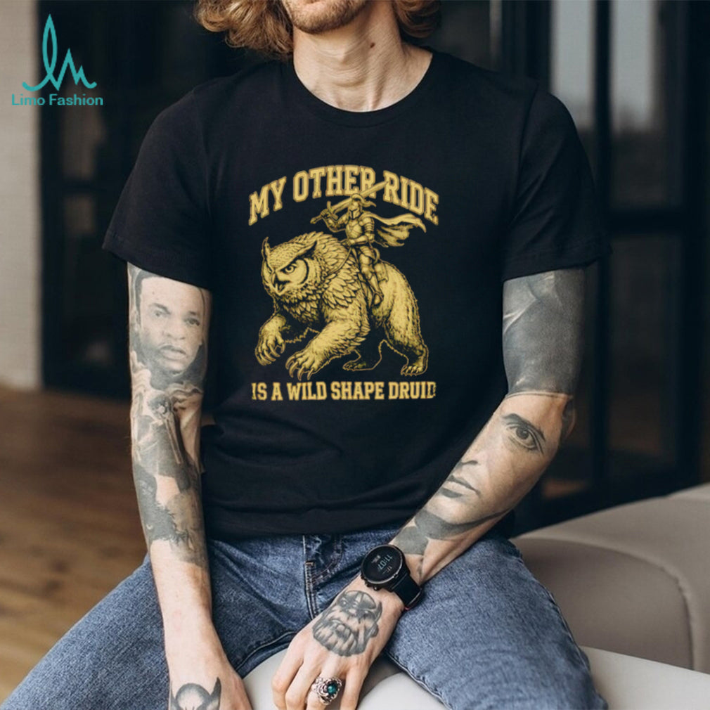 Dungeons and Dragons Owlbear My Other Ride Is A Wild Shape Druid Vintage Fantasy Men T Shirt