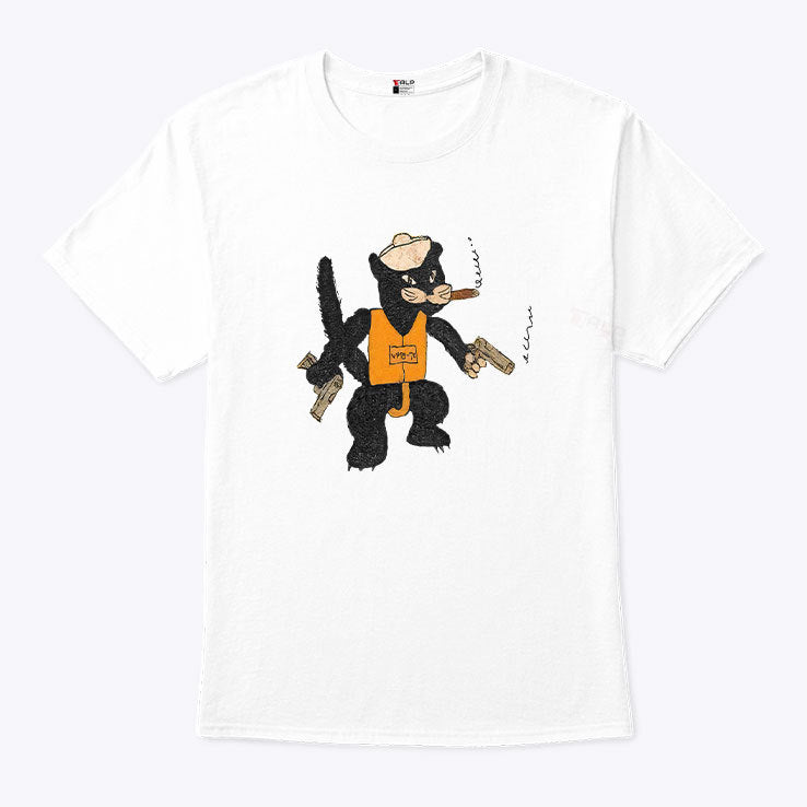Dylan Cease Wearing Black Cat Patrol Squadron T Shirt