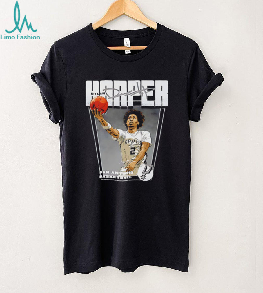 Dylan Harper San Antonio Basketball Signature Vintage Style Graphic T Shirt