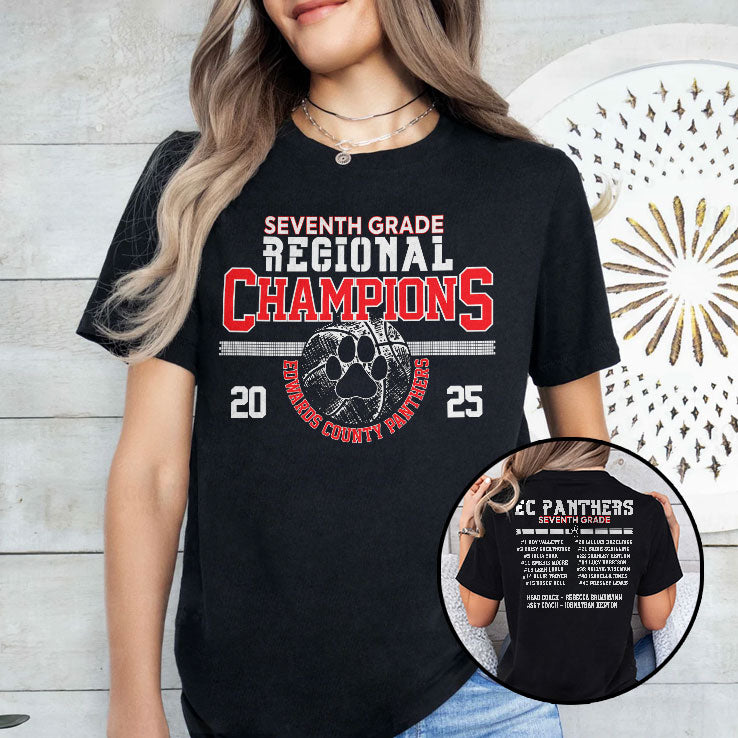EC Panthers Seven Grade Regional Champions T Shirt
