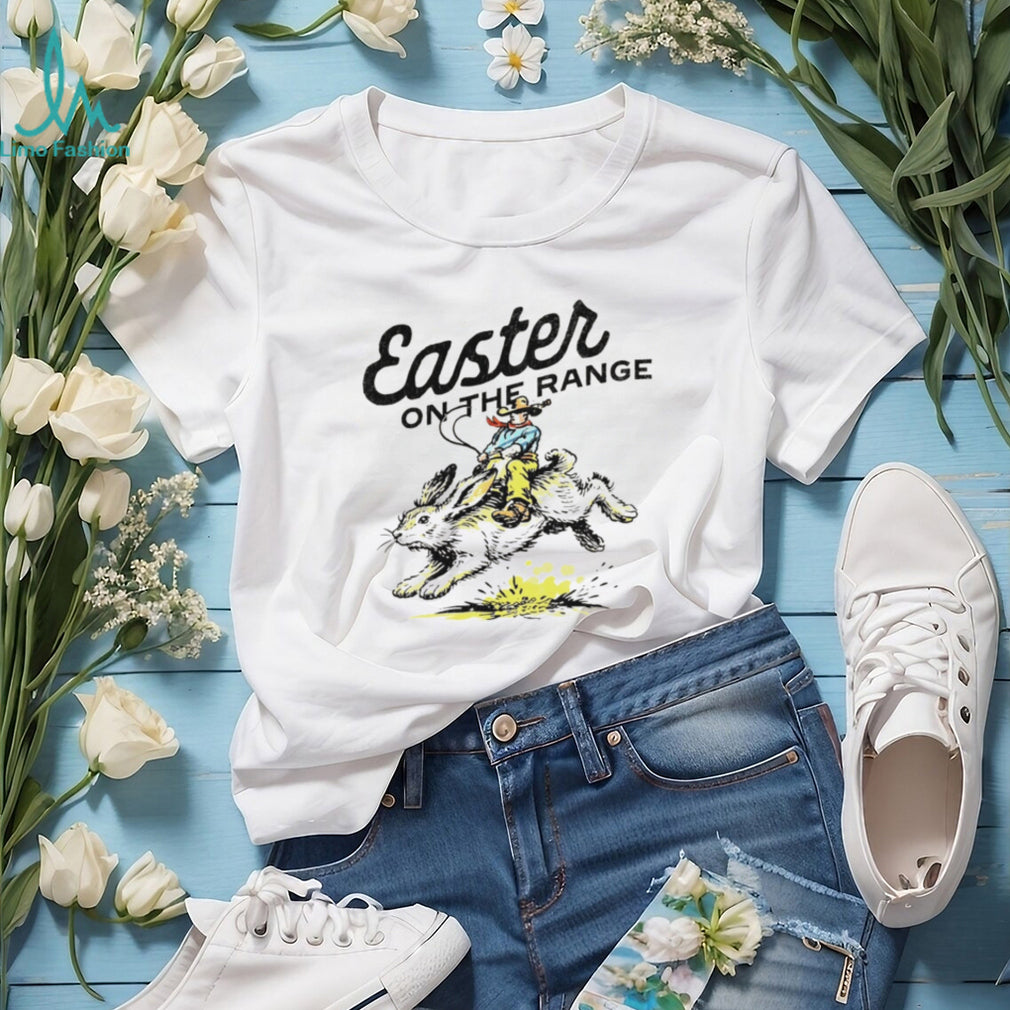 Easter On The Range Cowboy Riding Jackrabbit Vintage Shirt