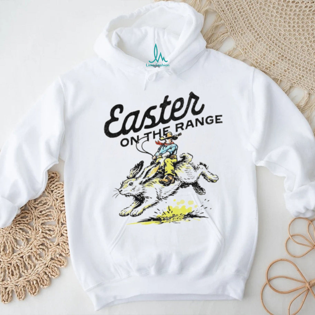 Easter On The Range Cowboy Riding Jackrabbit Vintage Shirt