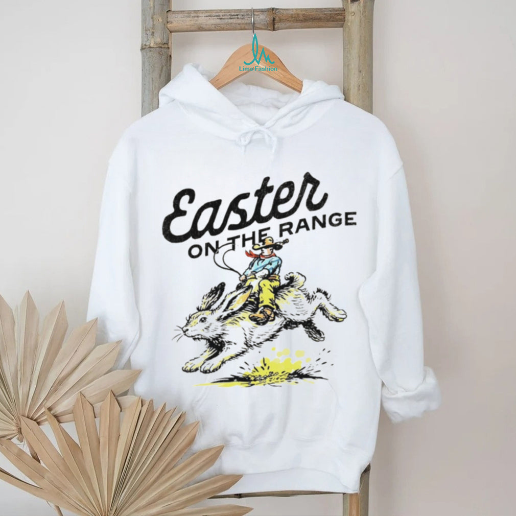 Easter On The Range Cowboy Riding Jackrabbit Vintage Shirt