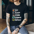 Eat Sleep Anime Gaming Repeat Japanese Text Otaku T Shirt