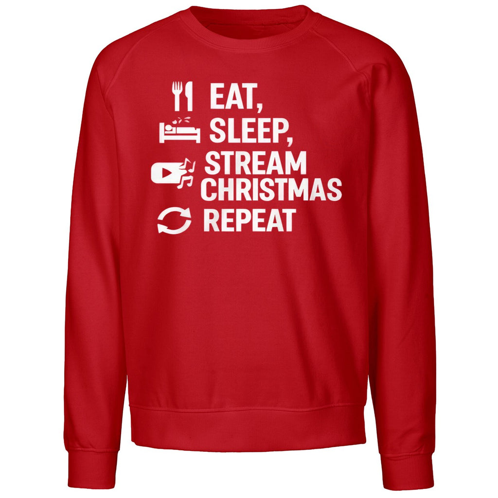 Eat Sleep Stream Christmas Repeat Shirt