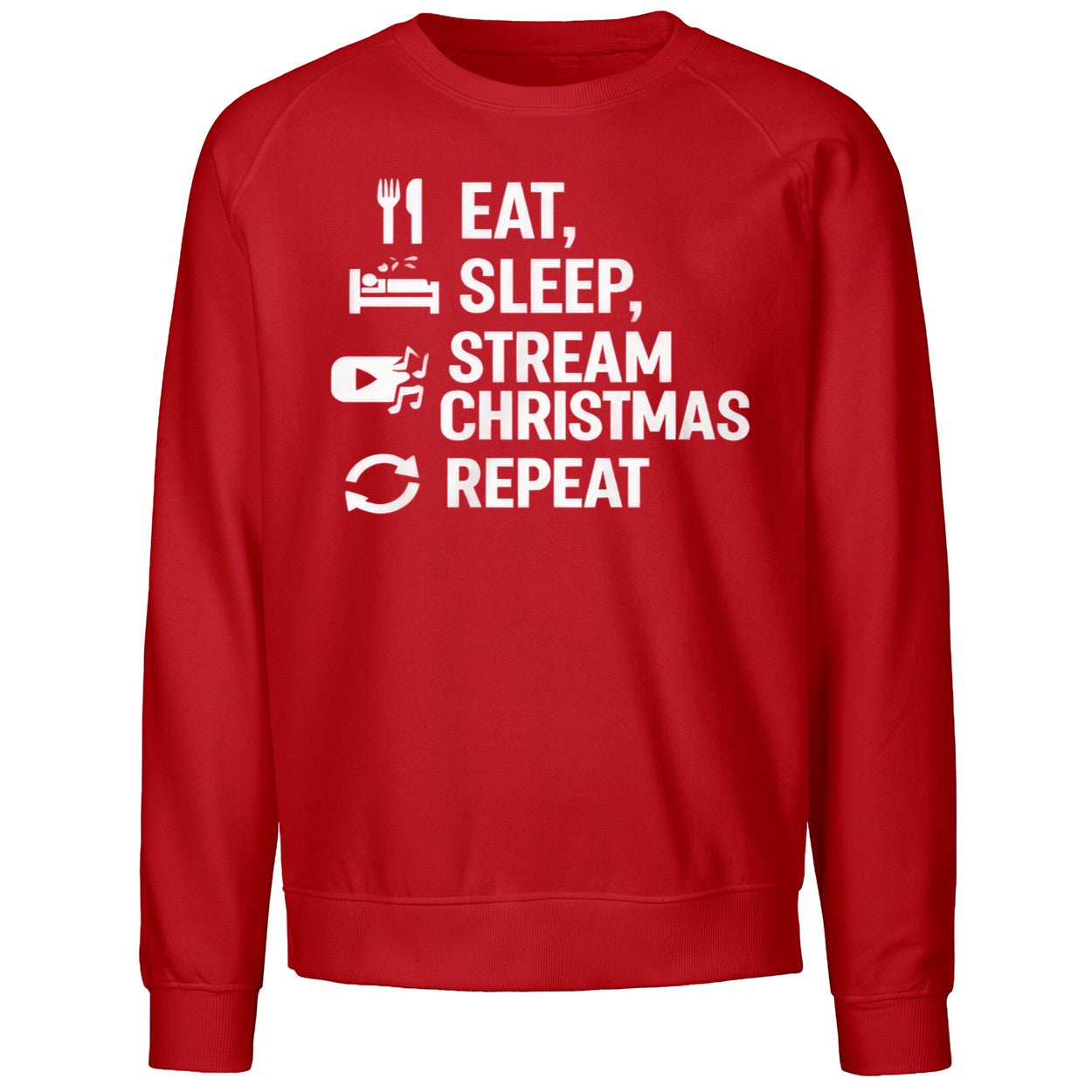 Eat Sleep Stream Christmas Repeat Shirt