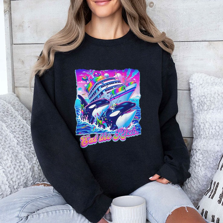 Eat The Rich Whale T Shirt