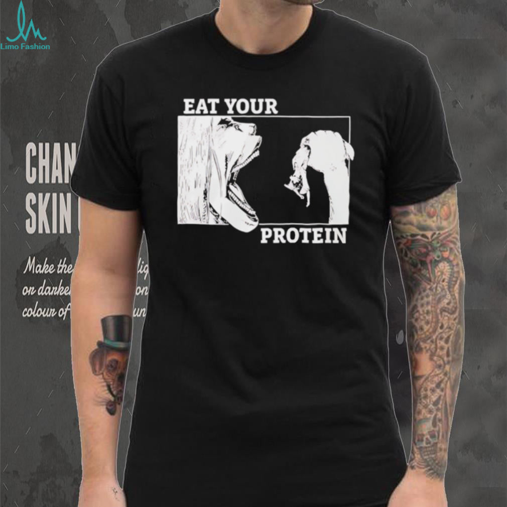 Eat Your Protein Anime Style Giantess Graphic Gym T Shirt