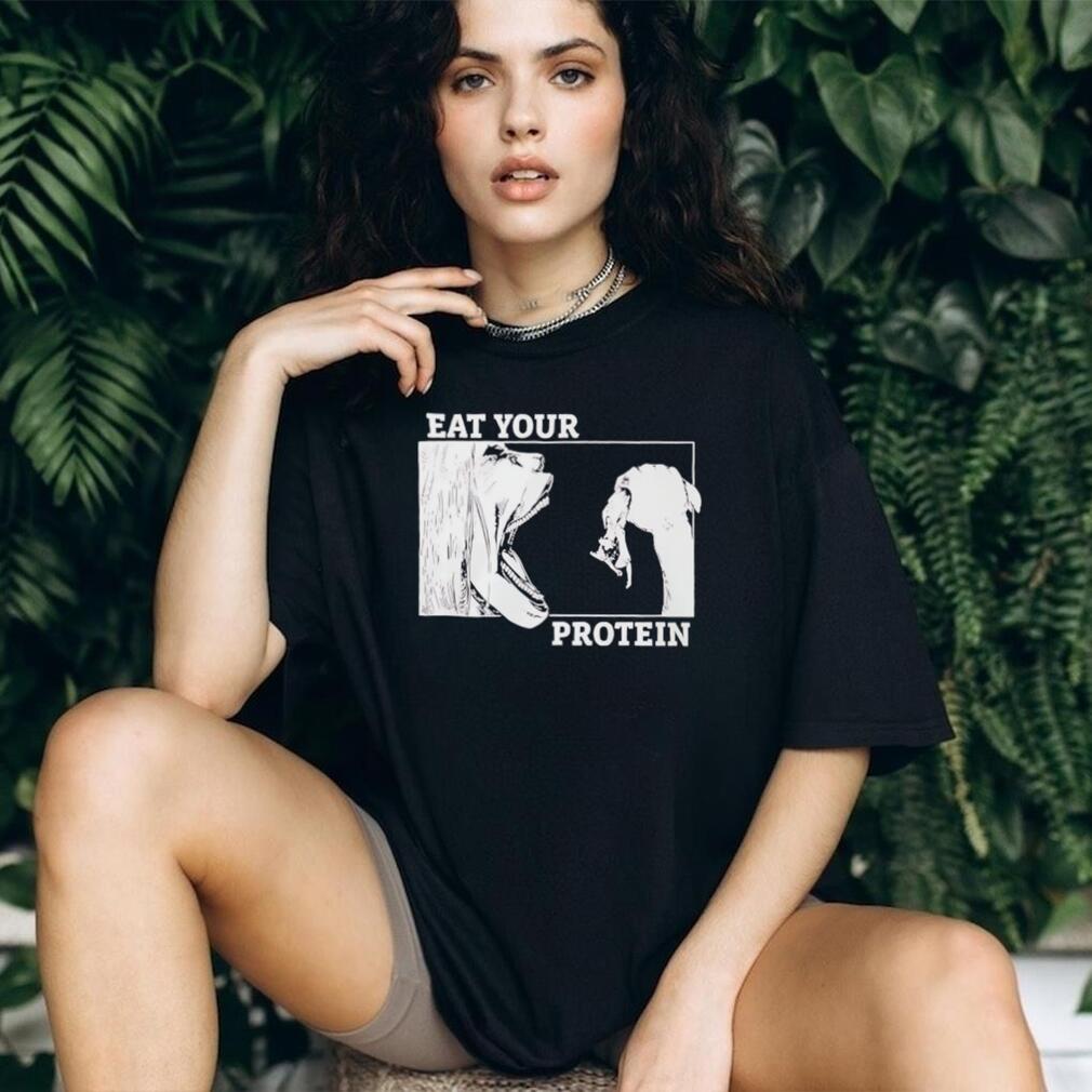 Eat Your Protein Anime Style Giantess Graphic Gym T Shirt