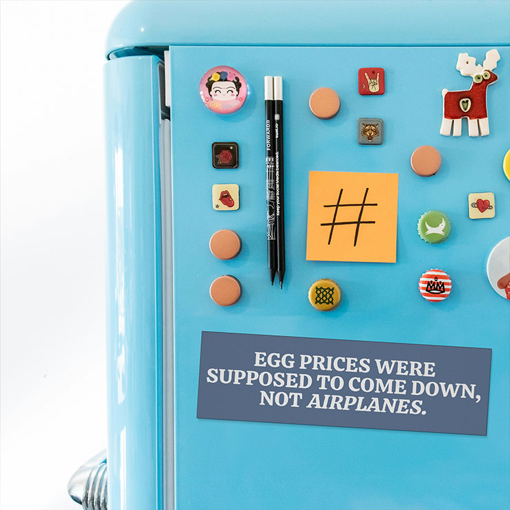 Egg Prices Were Supposed To Come Down Not Airplanes Car Magnet