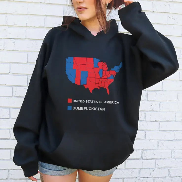 Election Map United States Of America Dumbfuckistan T Shirt