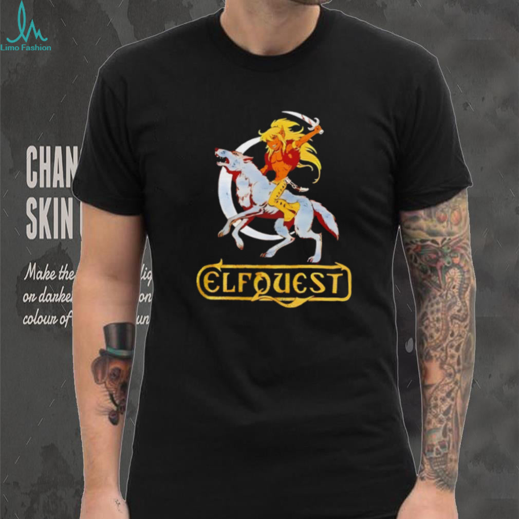 Elfquest Cutter and Wolf Rider Retro Fantasy Comic T Shirt