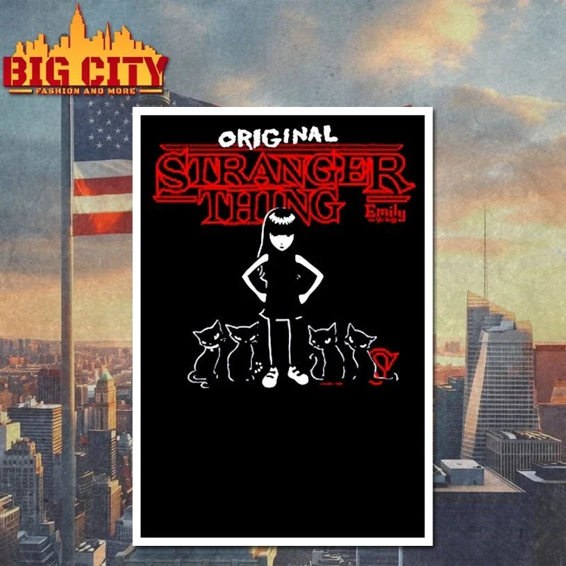 Emily and black cat Original Stranger Thing shirt