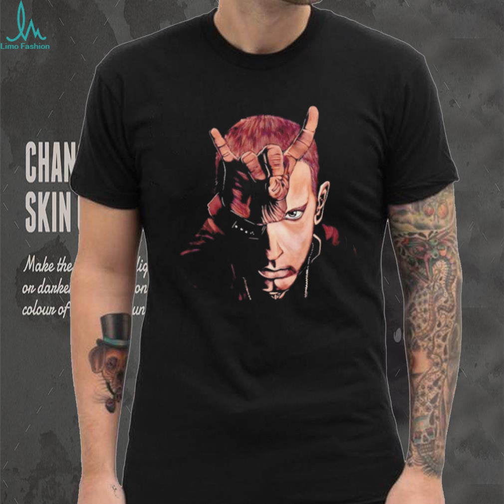 Eminem Slim Shady Rock On Portrait Graphic T Shirt