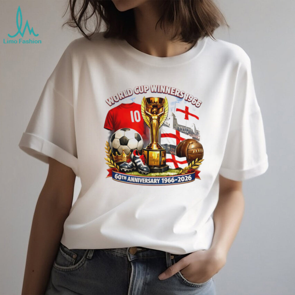 England 60th Anniversary 1966 2026 World Cup Winners Commemorative T Shirt