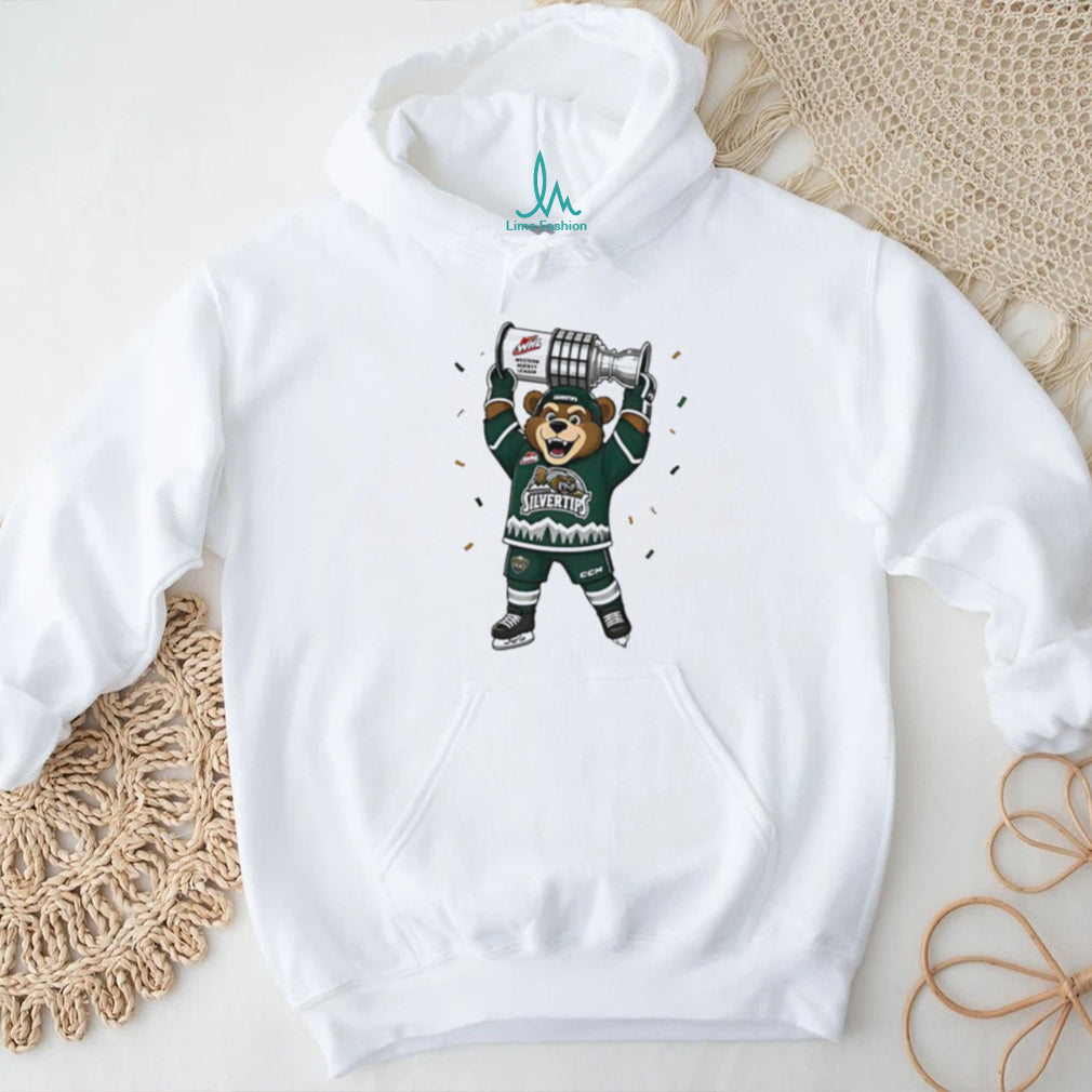 Everett Silvertips WHL Bear Mascot Championship T Shirt
