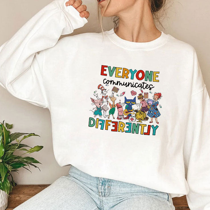 Everyone Communicates Differently Autism Awareness Shirt