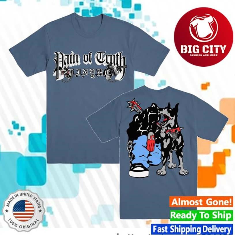 Evil Greed Pain Of Truth Blue Big Dog Two Sided Shirt