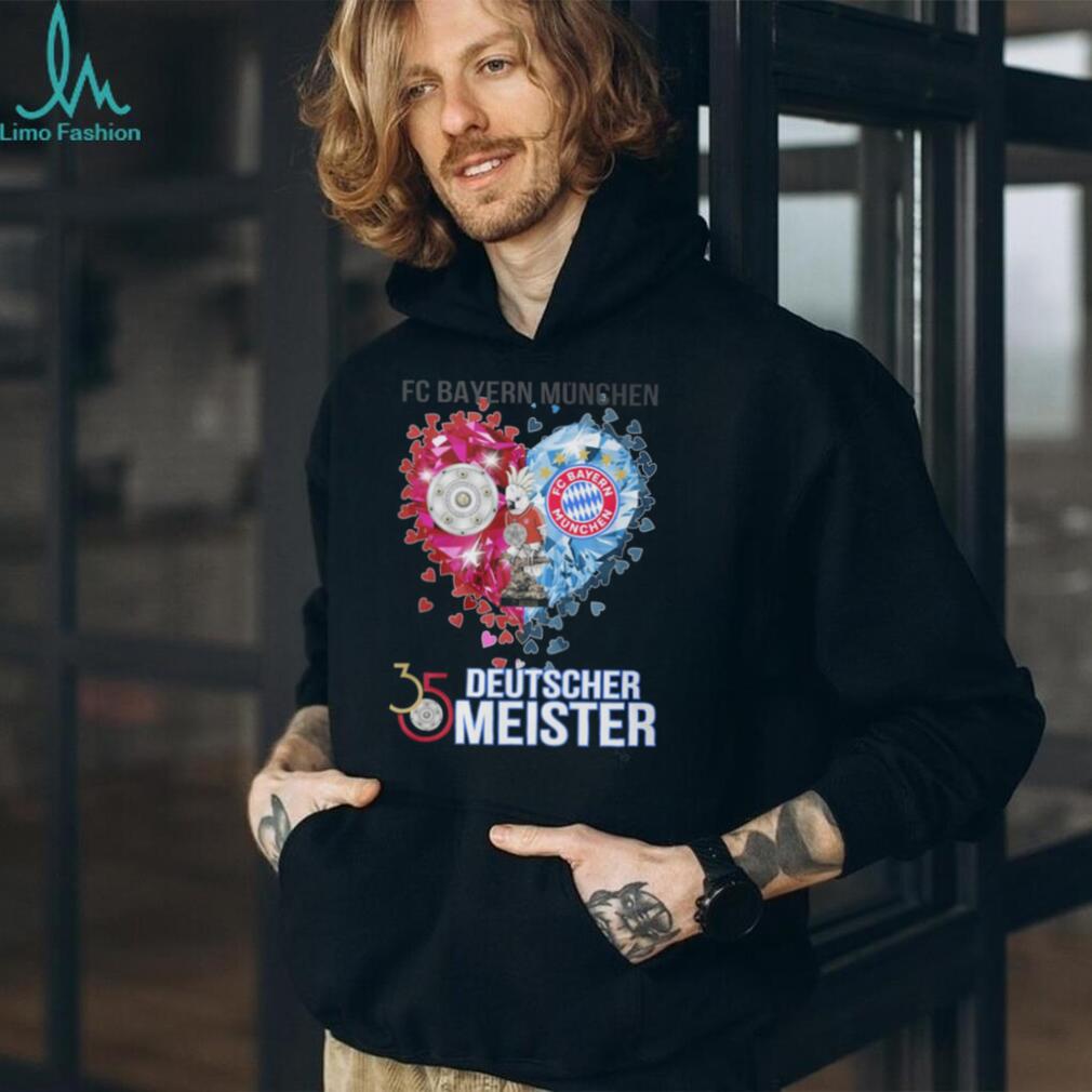 FC Bayern München 35 Deutscher Meister Diamond Heart Mascot T Shirt