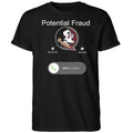 FSU phone screen displaying Potential Fraud Shirt