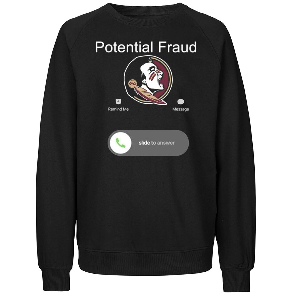 FSU phone screen displaying Potential Fraud Shirt