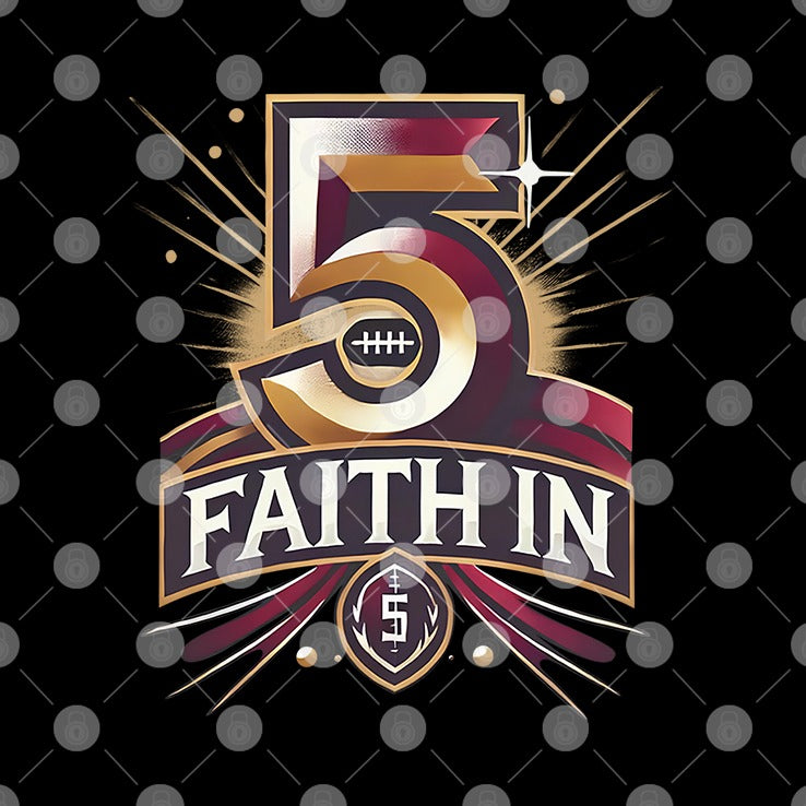 Faith In 5 Washington Commanders Jayden Daniels Shirt